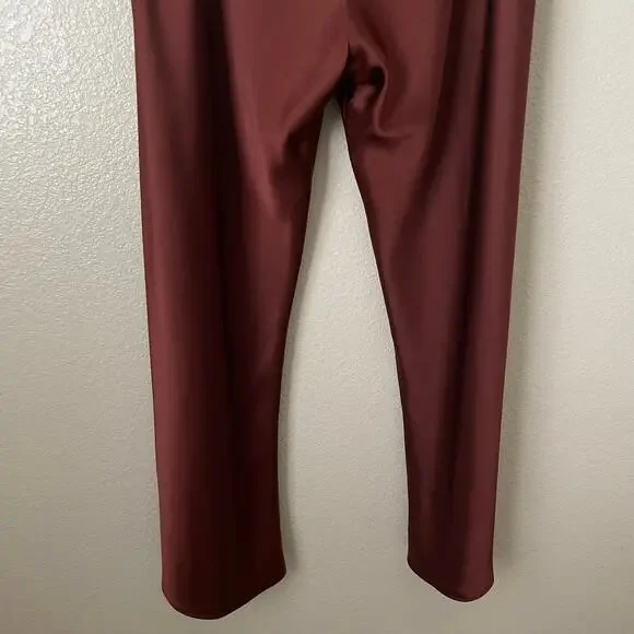 La Ligne Pants Womens Large Spice Colby Satin Wide Leg Pull On Quiet Luxury - Picture 7 of 11